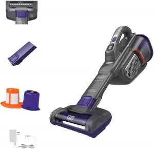 BLACK+DECKER dustbuster Handheld Vacuum for Pets, Cordless, AdvancedClean+, Gray (HHVK515JP07)