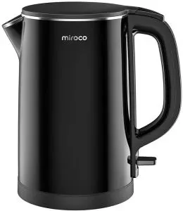 Electric Kettle, Miroco 1.5L Double Wall 100% Stainless Steel BPA-Free Cool Touch Tea Kettle 