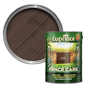 Cuprinol Less mess fence care Rustic brown Matt Exterior Wood paint