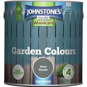 Johnstones Woodcare Garden Colours Wood Paint Grey 2.5L